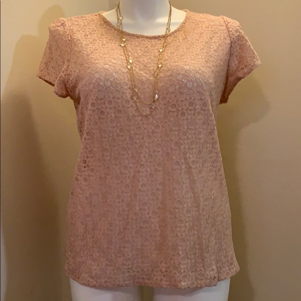 Pink lace blouse